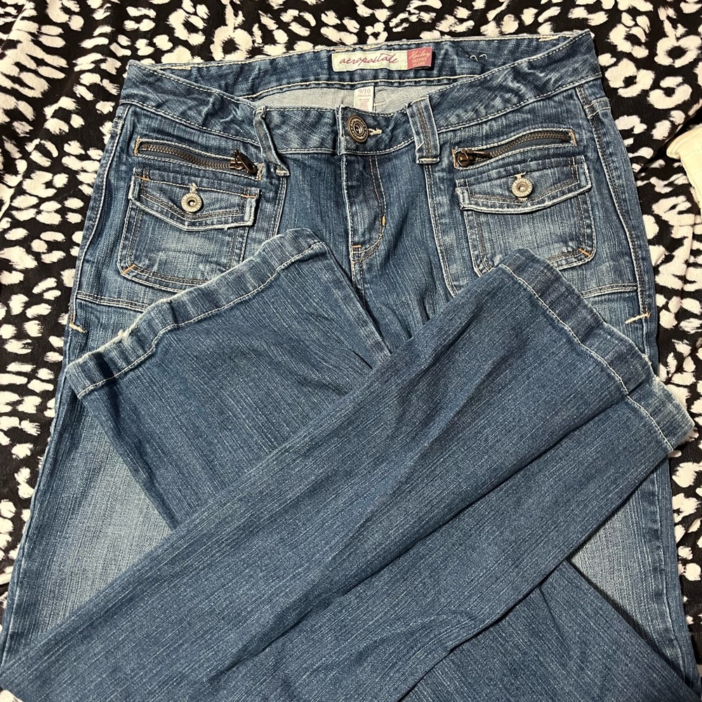 Aeropostale Women's Blue Flare Jeans